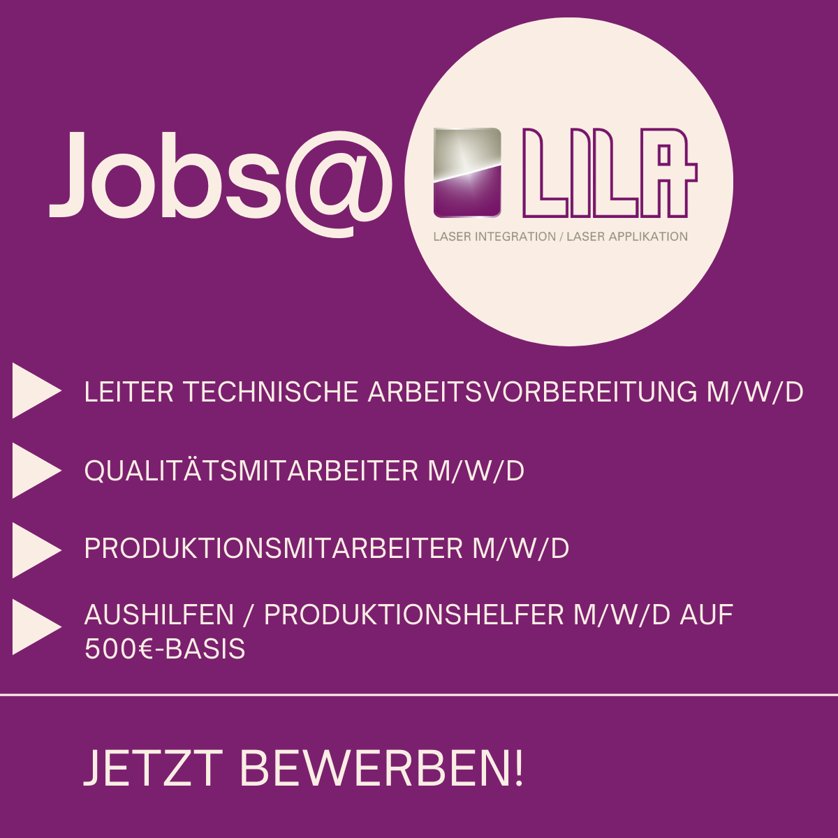 LILA Stellen LILA Stellen